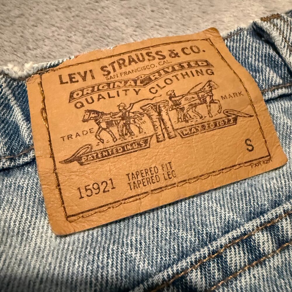 Vintage Levi’s 921 Orange Tab 921 Tapered Jeans Made in USA Size 6 Short USA 90s - Picture 3 of 12